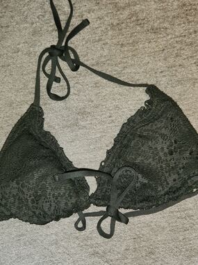 Mossimo Supply Co. Women's Dark Gray Bikini Swim Top